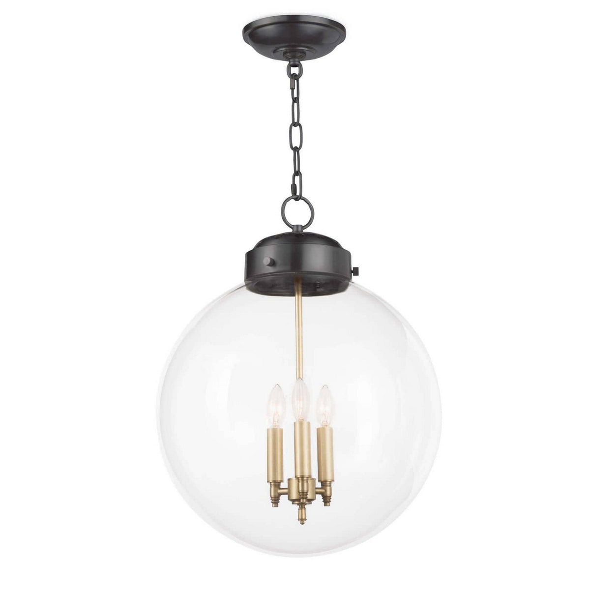 Regina Andrew - 16-1004ORBNB - Three Light Pendant - Globe - Oil Rubbed Bronze