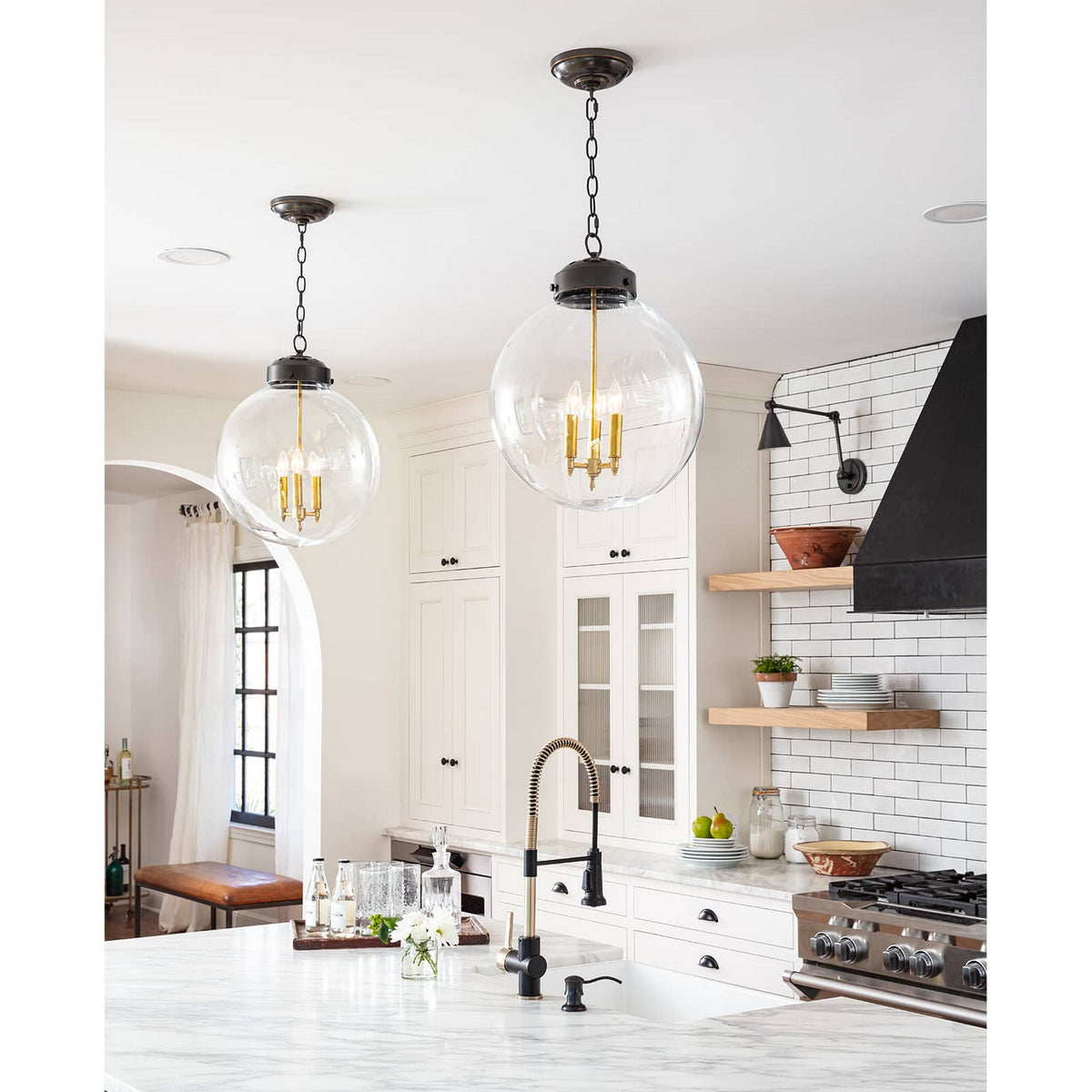Regina Andrew - 16-1004ORBNB - Three Light Pendant - Globe - Oil Rubbed Bronze