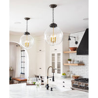 Regina Andrew - 16-1004ORBNB - Three Light Pendant - Globe - Oil Rubbed Bronze