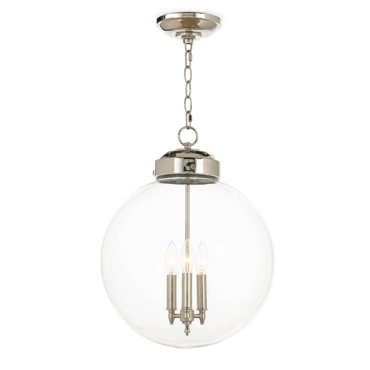 Regina Andrew - 16-1004PN - Three Light Pendant - Globe - Polished Nickel