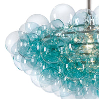 Regina Andrew - 16-1044AQ - One Light Chandelier - Bubbles - Brushed Nickel