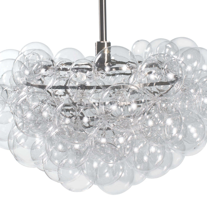 Regina Andrew One Light Chandelier from the Bubbles collection in Brushed Nickel finish