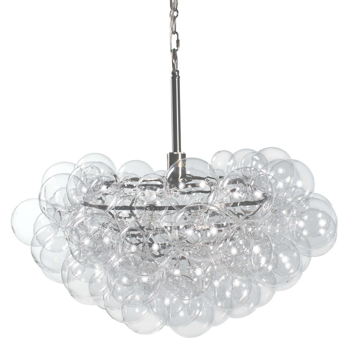 Regina Andrew One Light Chandelier from the Bubbles collection in Brushed Nickel finish