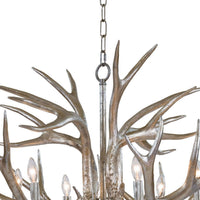 Regina Andrew - 16-1064 - Six Light Chandelier - Antler - Silver Leaf