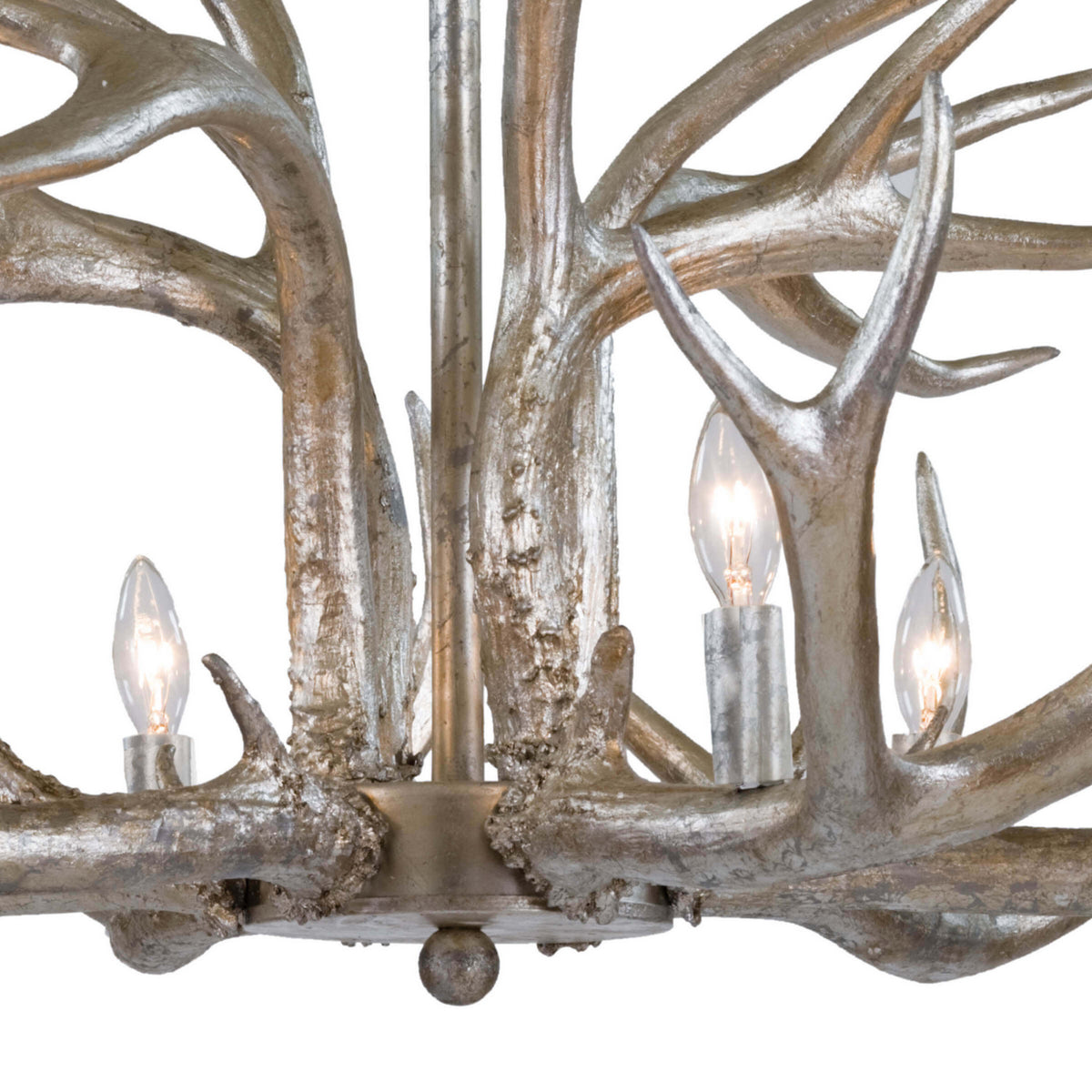 Regina Andrew - 16-1064 - Six Light Chandelier - Antler - Silver Leaf