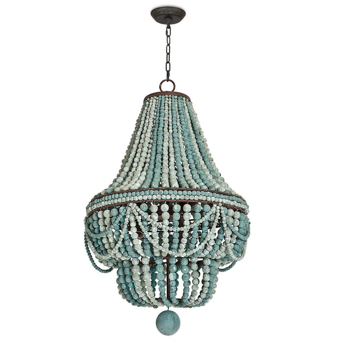 Regina Andrew Six Light Chandelier from the Malibu collection in Blue finish