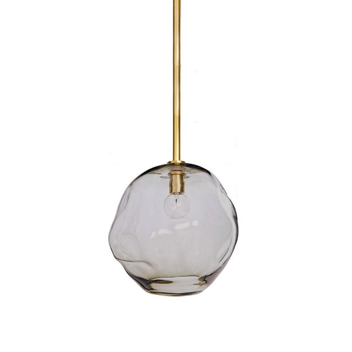 Regina Andrew One Light Pendant from the Molten collection in Natural Brass finish
