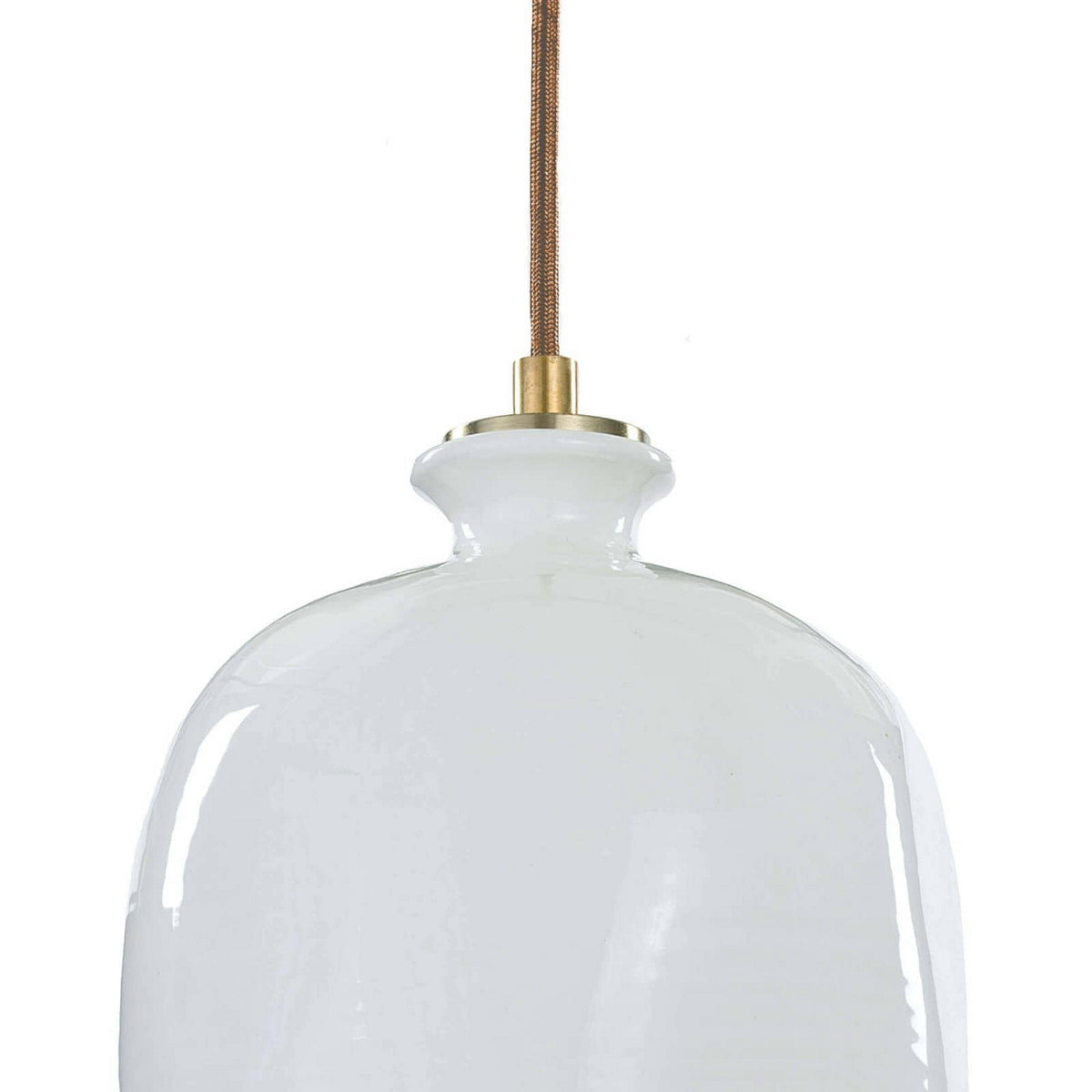 Regina Andrew - 16-1103 - One Light Pendant - Bianca - Gloss White and Gold