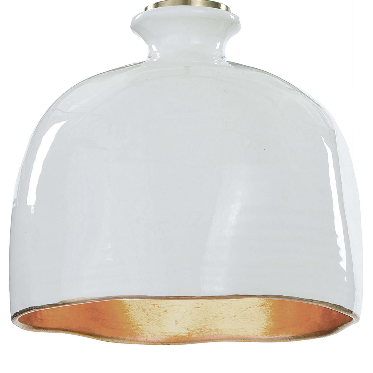 Regina Andrew - 16-1103 - One Light Pendant - Bianca - Gloss White and Gold