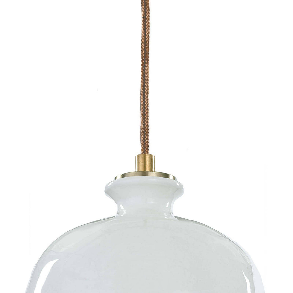 Regina Andrew - 16-1103 - One Light Pendant - Bianca - Gloss White and Gold