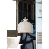 Regina Andrew - 16-1103 - One Light Pendant - Bianca - Gloss White and Gold