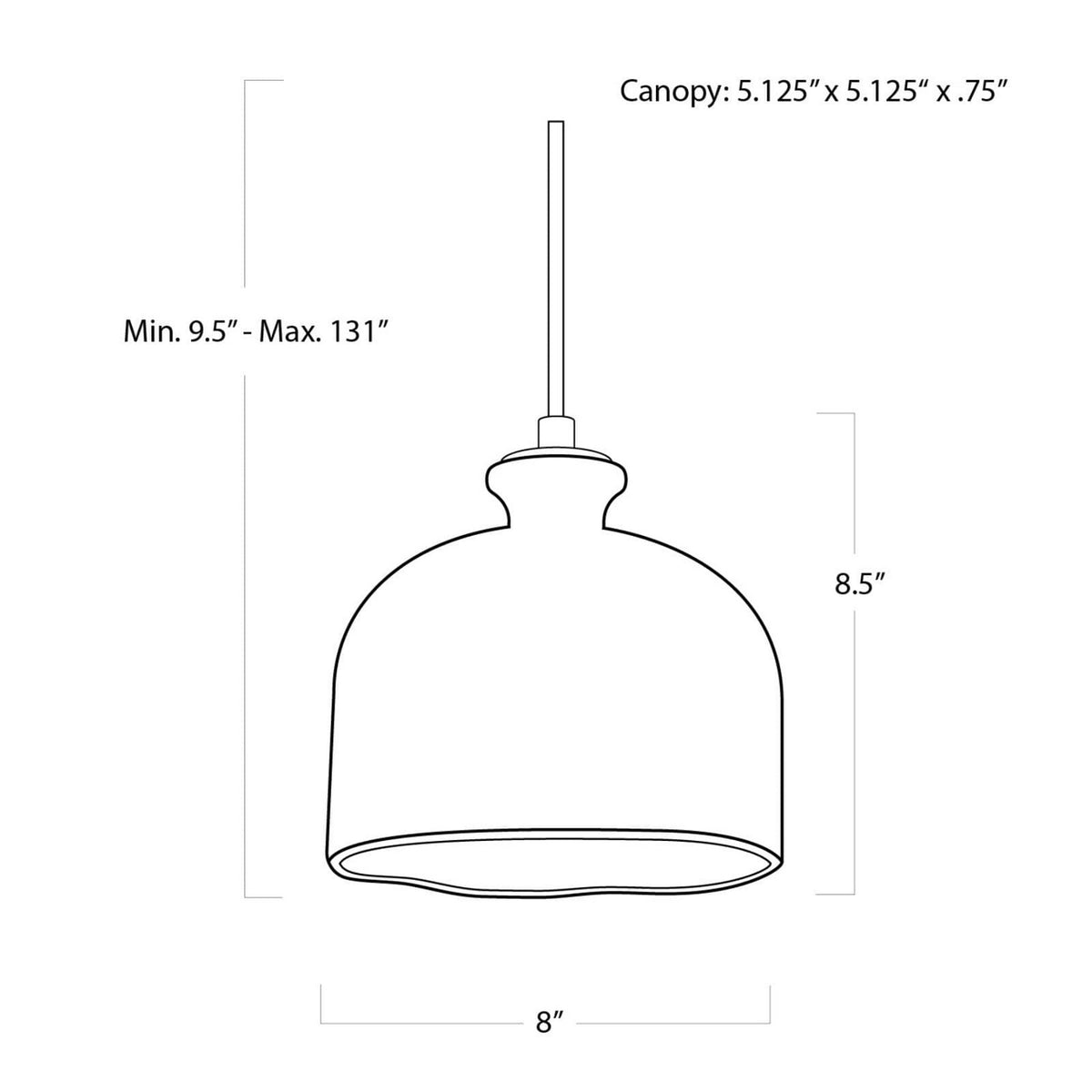 Regina Andrew - 16-1103 - One Light Pendant - Bianca - Gloss White and Gold