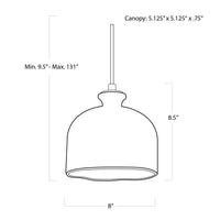Regina Andrew - 16-1103 - One Light Pendant - Bianca - Gloss White and Gold