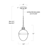Regina Andrew - 16-1117BBNB - One Light Pendant - Otis - Blackened Brass