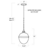 Regina Andrew - 16-1118PN - One Light Pendant - Otis - Polished Nickel