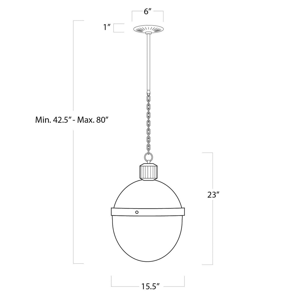 Regina Andrew - 16-1119BBNB - One Light Pendant - Otis - Blackened Brass