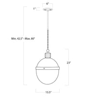 Regina Andrew - 16-1119BBNB - One Light Pendant - Otis - Blackened Brass