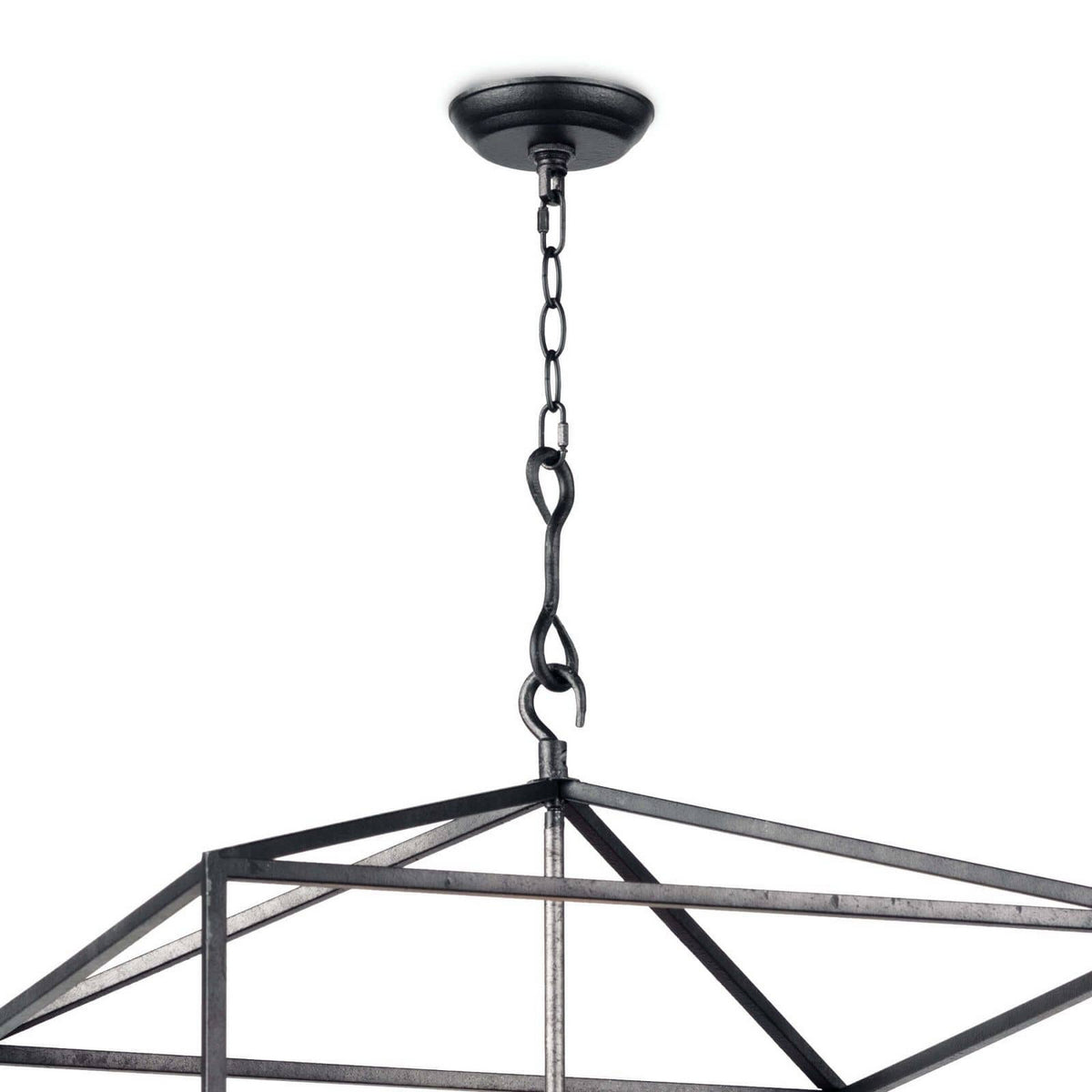 Regina Andrew - 16-1132BI - Eight Light Lantern - Cape - Blackened Iron