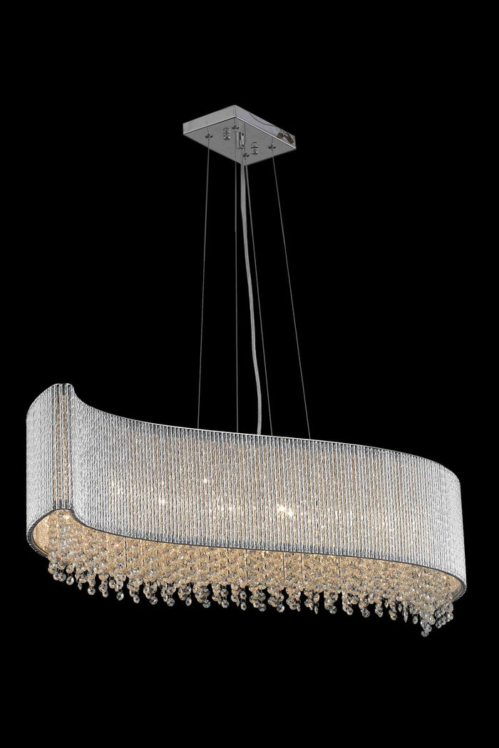 Elegant Lighting Eight Light Pendant from the Influx collection in Chrome finish