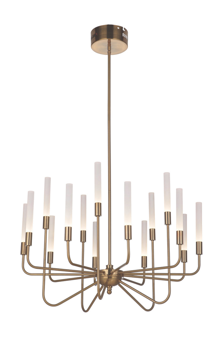 Craftmade LED Chandelier from the Valdi collection in Satin Brass finish