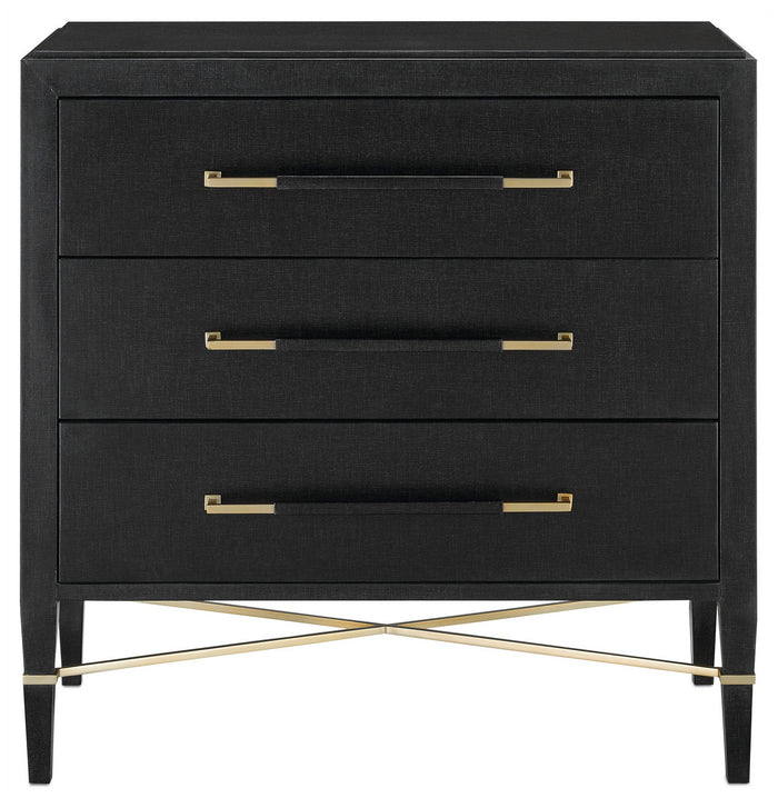 Currey and Company - 3000-0065 - Chest - Verona - Black/Natural/Champagne/Silver