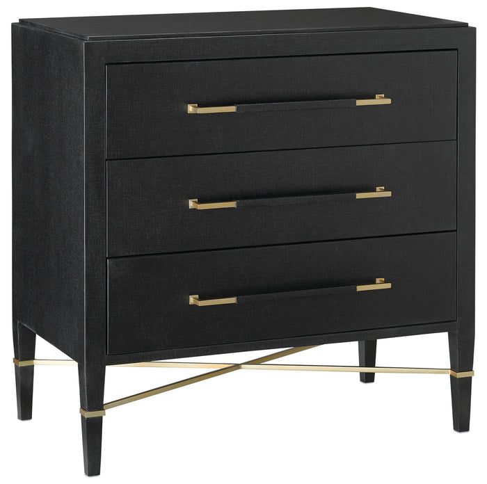 Currey and Company - 3000-0065 - Chest - Verona - Black/Natural/Champagne/Silver