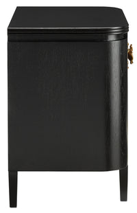 Currey and Company - 3000-0098 - Nightstand - Briallen Collection - Caviar Black/Antique Brass