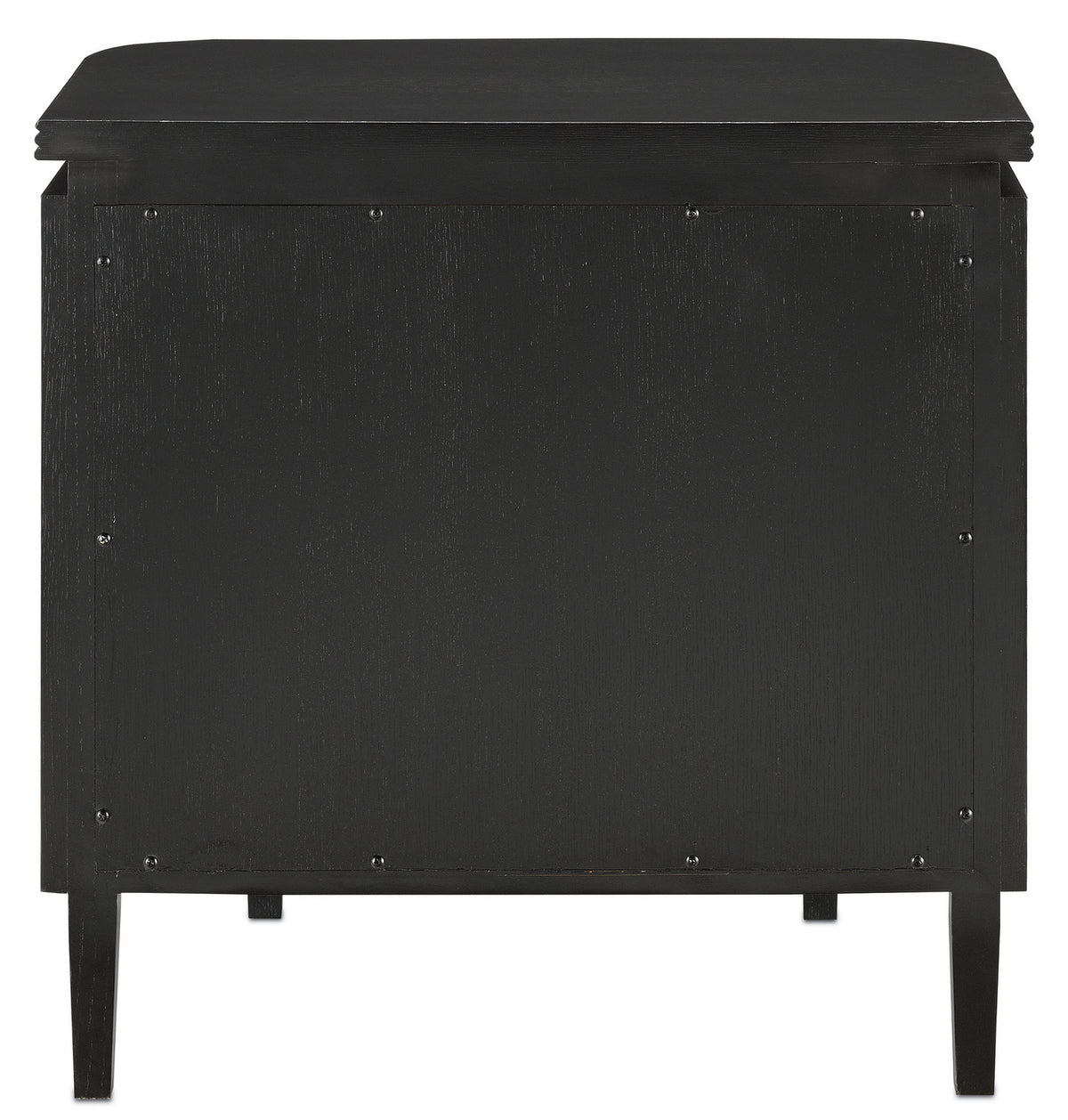 Currey and Company - 3000-0098 - Nightstand - Briallen Collection - Caviar Black/Antique Brass