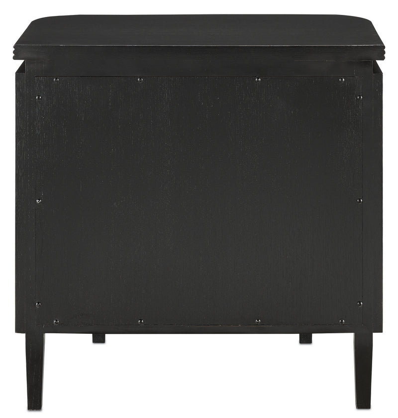 Currey and Company - 3000-0098 - Nightstand - Briallen Collection - Caviar Black/Antique Brass