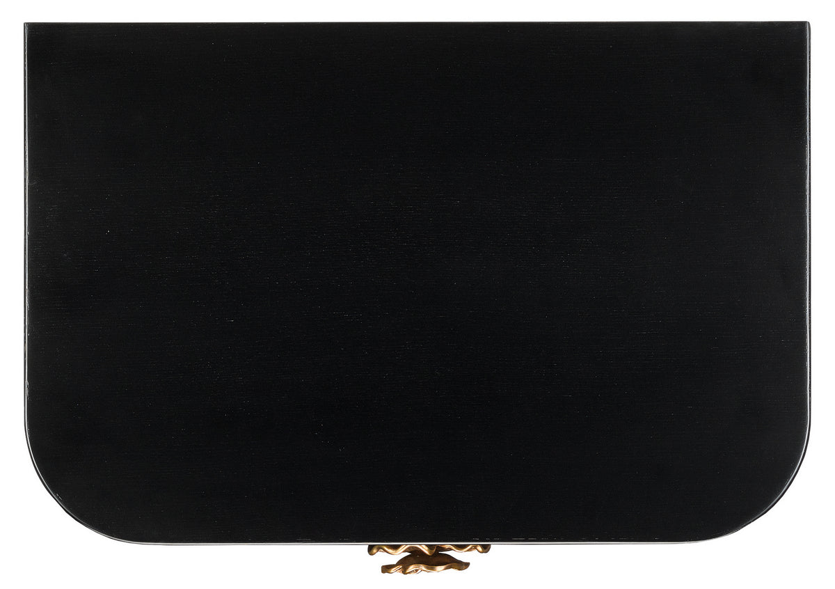 Currey and Company - 3000-0098 - Nightstand - Briallen Collection - Caviar Black/Antique Brass