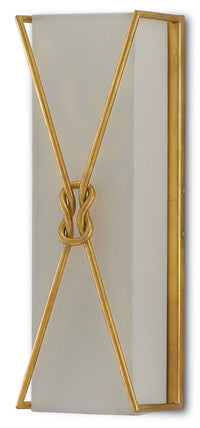 Currey and Company - 5000-0078 - One Light Wall Sconce - Ariadne Collection - Contemporary Gold Leaf