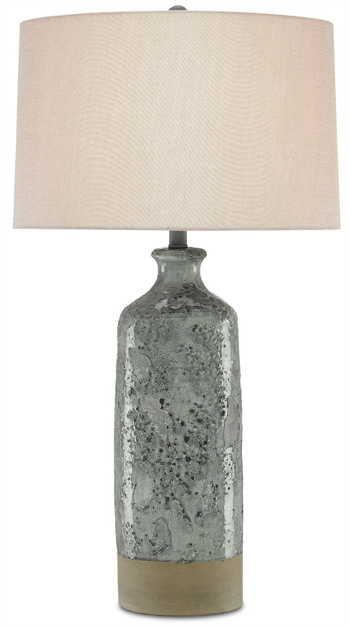 Currey and Company One Light Table Lamp from the Stargazer collection in Celadon Crackle/Gray finish