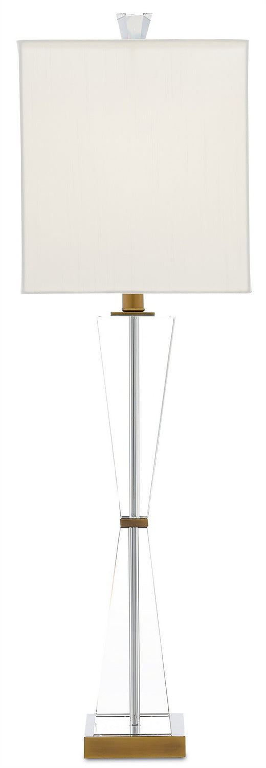 Currey and Company - 6000-0210 - One Light Table Lamp - Laelia Clear Table Lamp - Clear/Antique Brass