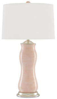 Currey and Company - 6000-0236 - One Light Table Lamp - Ondine - Blush/Silver Leaf