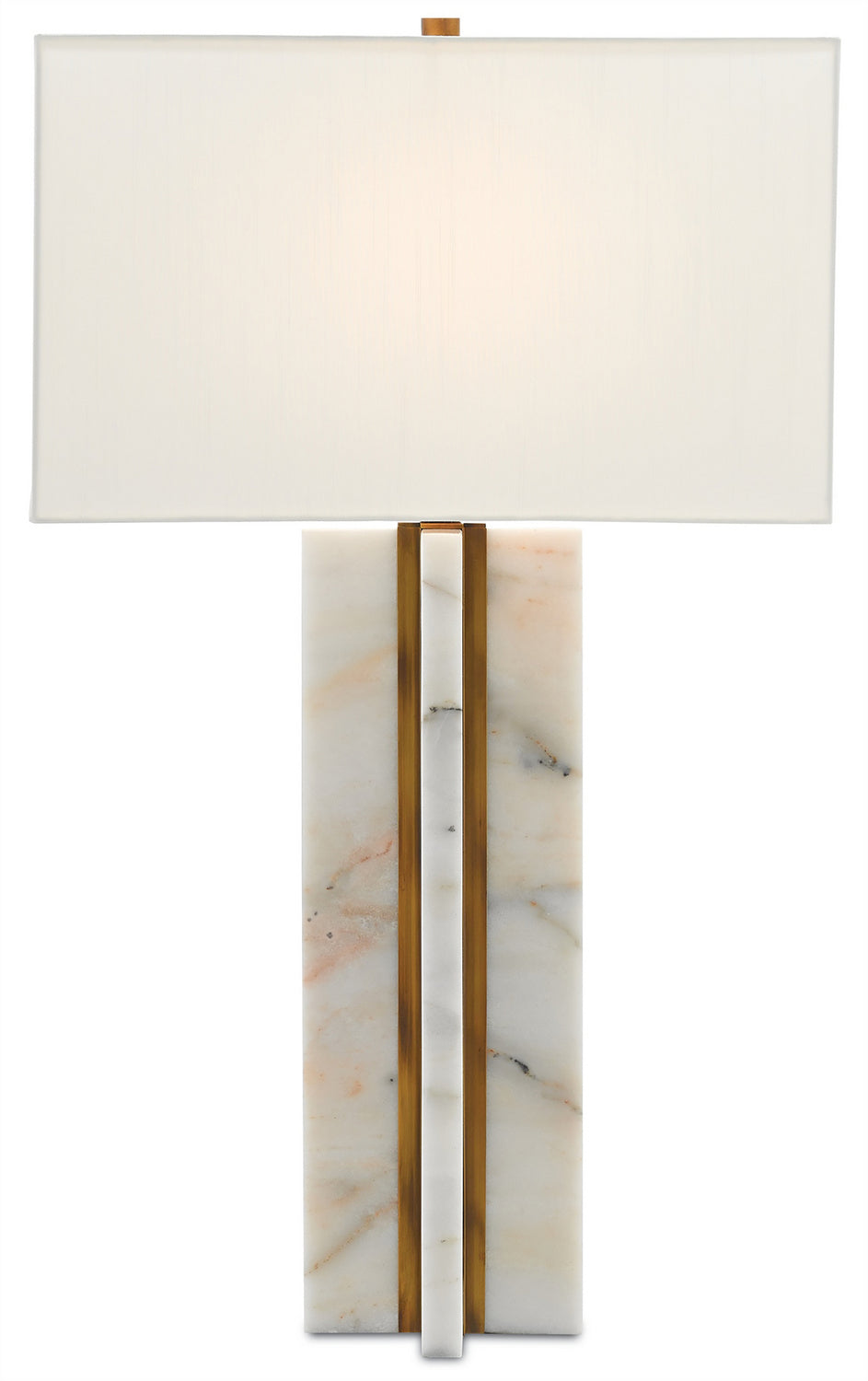 Currey and Company - 6000-0250 - One Light Table Lamp - Khalil - Natural/Antique Brass