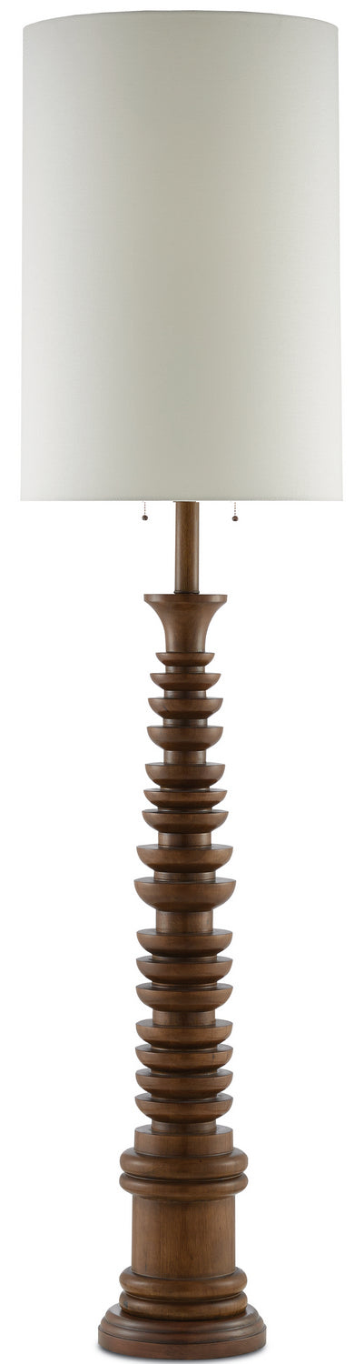 Currey and Company Two Light Floor Lamp from the Phyllis Morris collection in Natural finish