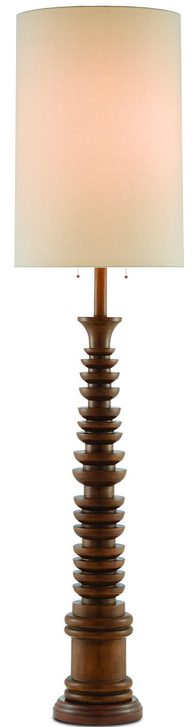 Currey and Company Two Light Floor Lamp from the Phyllis Morris collection in Natural finish