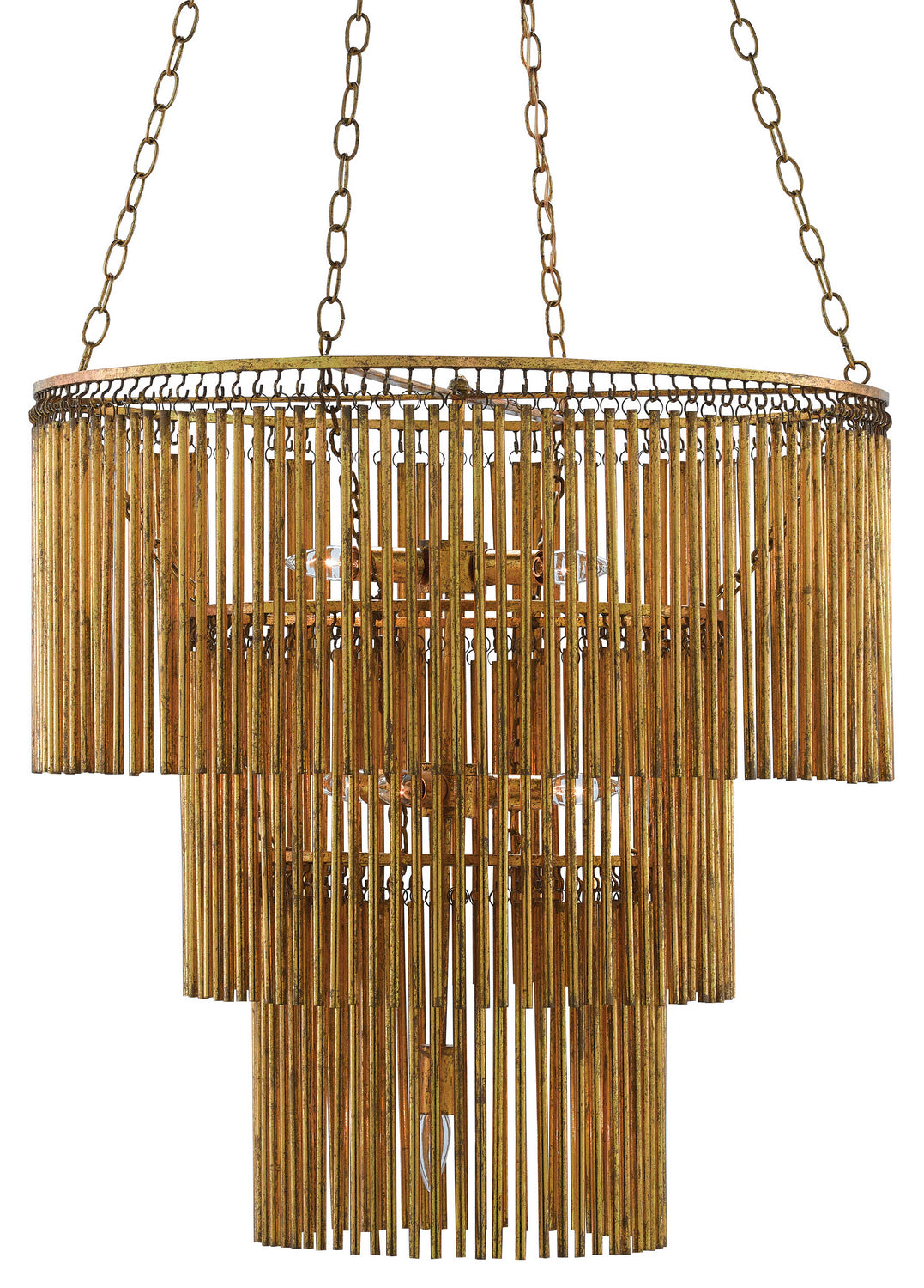 Currey and Company - 9000-0247 - Seven Light Chandelier - Mantra Collection - Gold Leaf