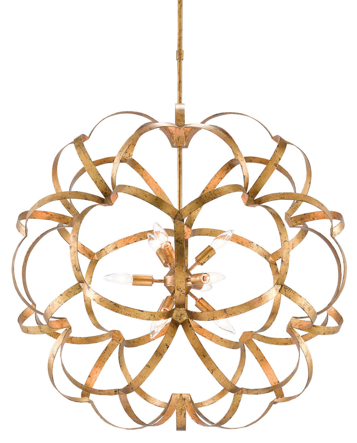 Currey and Company - 9000-0259 - Nine Light Chandelier - Sappho Gold Orb Chandelier - Autumn Gold