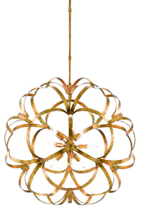 Currey and Company - 9000-0259 - Nine Light Chandelier - Sappho Gold Orb Chandelier - Autumn Gold