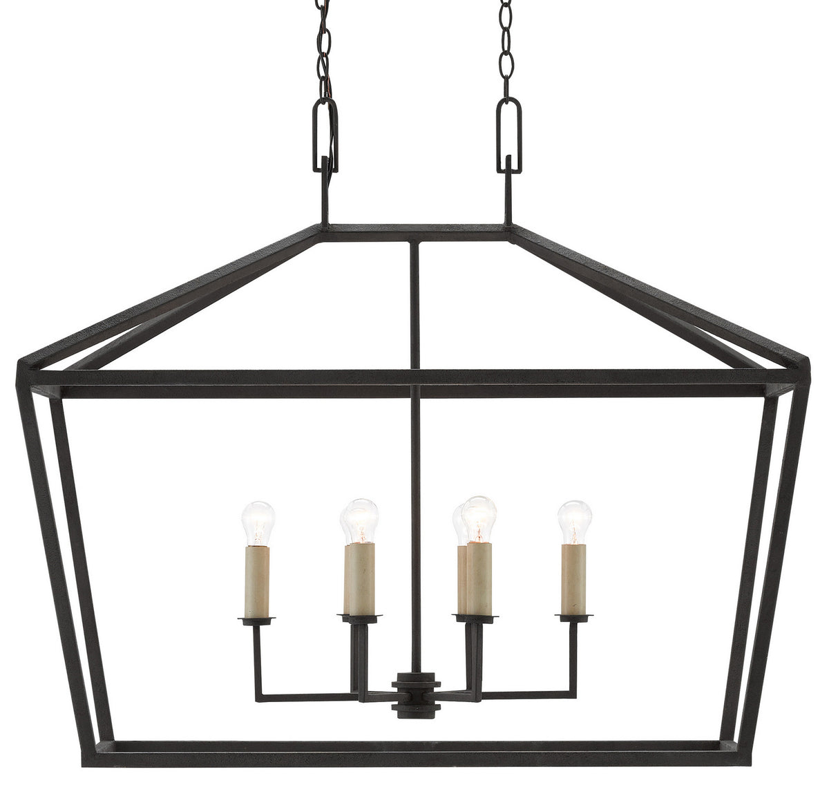 Currey and Company - 9000-0289 - Six Light Lantern - Denison - Molé Black