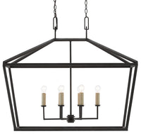 Currey and Company - 9000-0289 - Six Light Lantern - Denison - Molé Black
