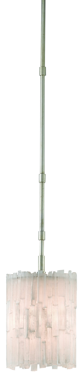 Currey and Company - 9000-0344 - One Light Pendant - Moonstone Collection - Natural/Chinois Silver Leaf