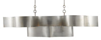 Currey and Company - 9000-0372 - Six Light Chandelier - Grand Lotus Collection - Contemporary Silver Leaf