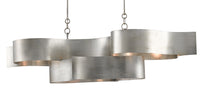 Currey and Company - 9000-0372 - Six Light Chandelier - Grand Lotus Collection - Contemporary Silver Leaf