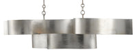 Currey and Company - 9000-0372 - Six Light Chandelier - Grand Lotus Collection - Contemporary Silver Leaf