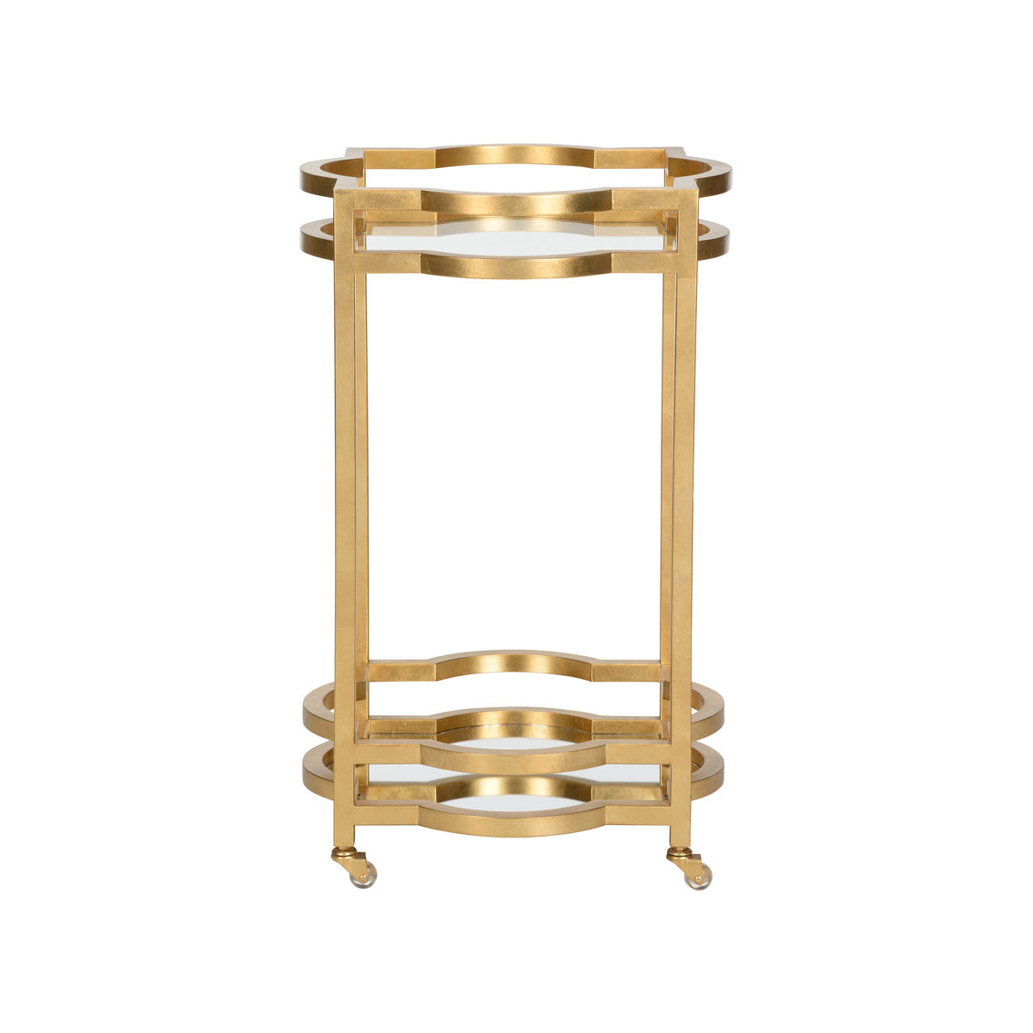 Chelsea House Quatrefoil Bar Cart - Gold