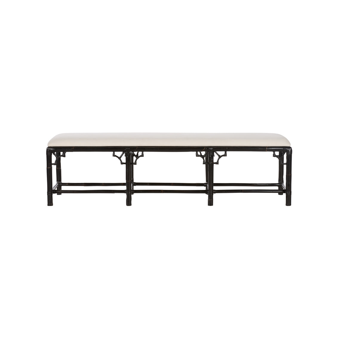 Chelsea House Chippendale Bamboo Bench - Cracked Pepper