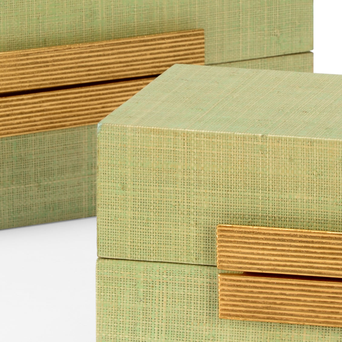 Chelsea House Raffia Boxes - Seafoam (S2)