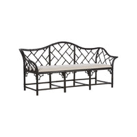 Chelsea House Chippendale Bamboo Settee - Cracked Pepper
